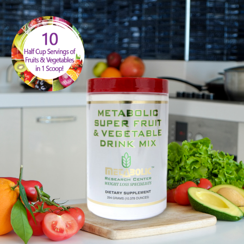 Metabolic Web Store MRC Super Fruit & Vegetable Drink Mix 10 half cup servings of fruits and vegetables in every scoop
