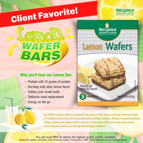 Metabolic Web Store MRC Lemon Protein Wafer Bars features