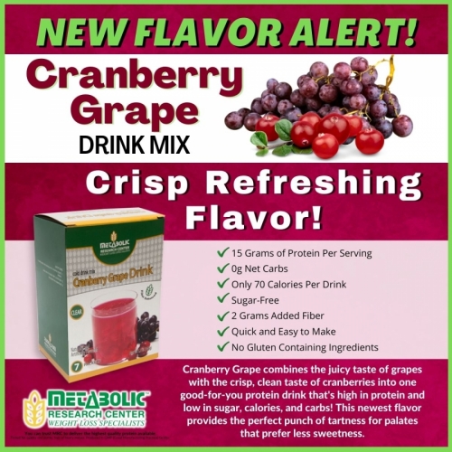 Metabolic Web Store MRC Cranberry Grape Protein Drink features flier