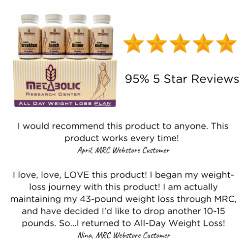 Five Star Review of All Day Weight Loss Plan Supplement from Metabolic Web Store MRC